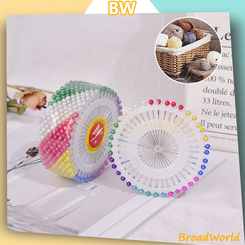 【Harga grosir】12pcs Jarum Pentul Warna Bulat / Jarum Pentul Bulat / Jarum Pentul Besar / Jarum Pentu