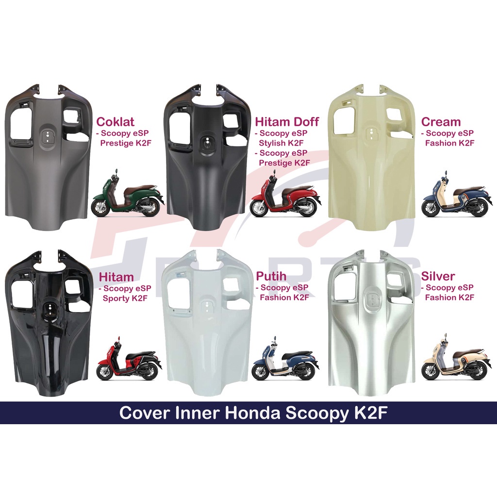Cover Inner legshield dek kunci Scoopy eSP led 2021-2022 K2F tipe kunci Non Ori semua warna