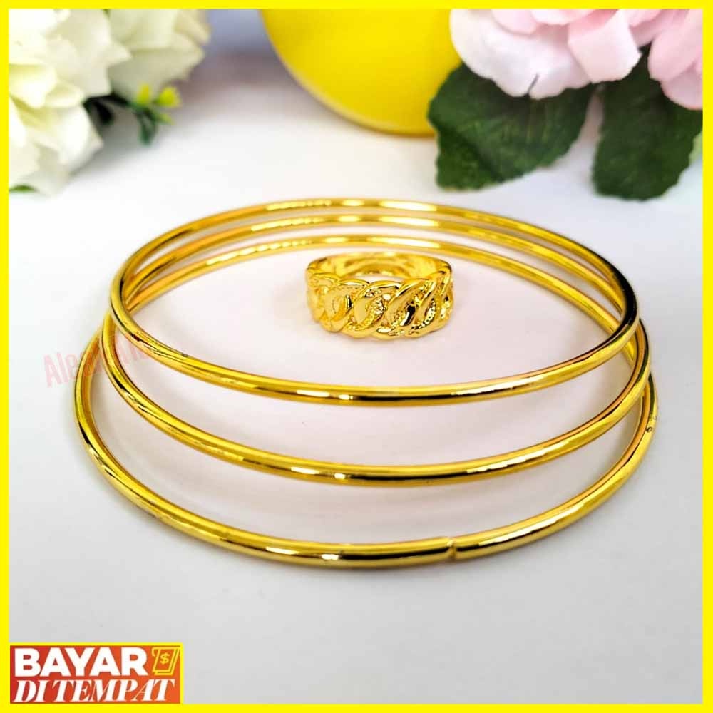 Set Gelang Keroncong emas muda 100%asli ada surat toko