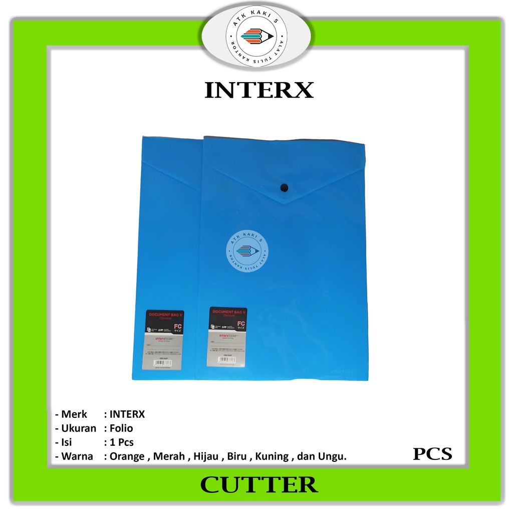

INTERX - Map Kancing V Opaque Folio - Per Pcs
