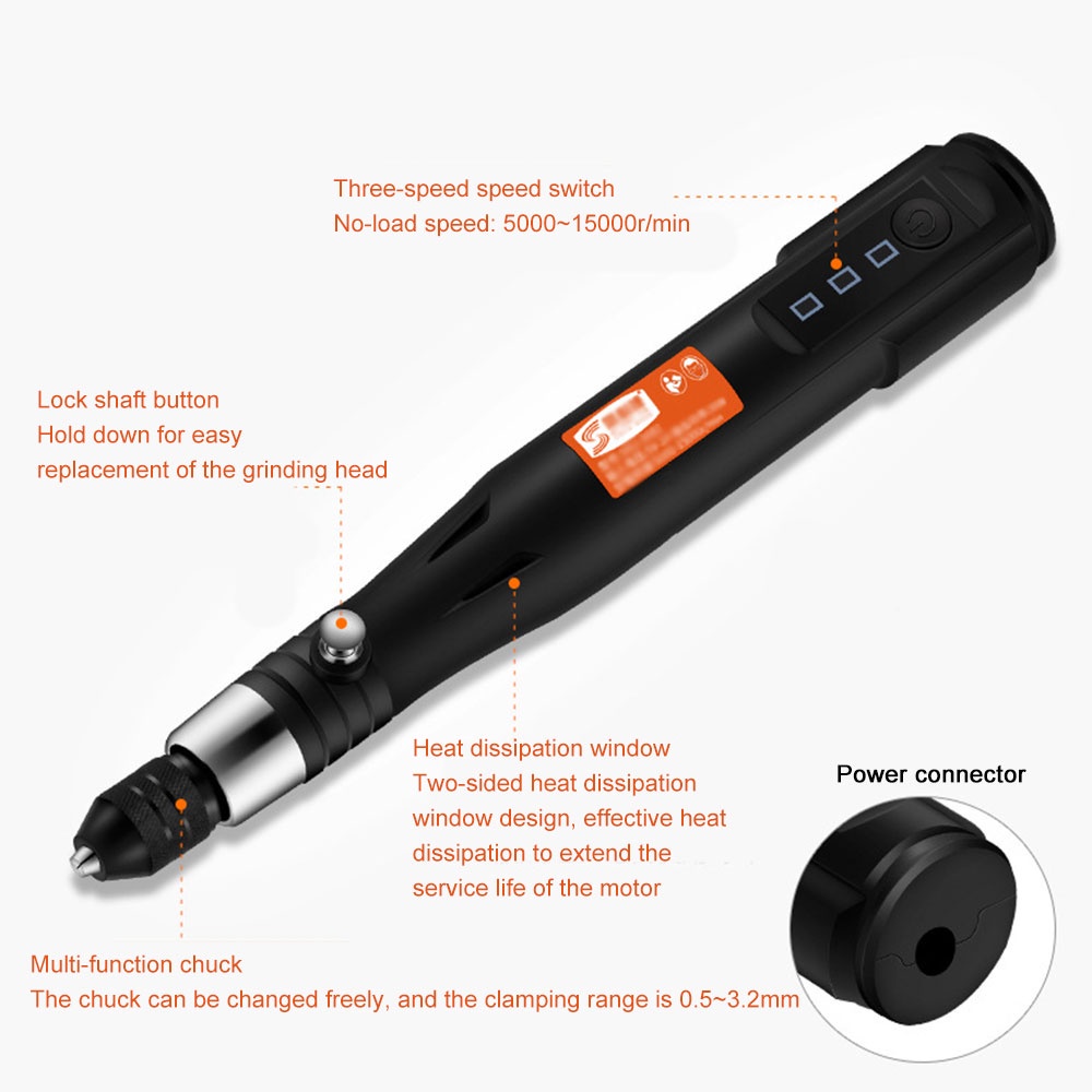 Tokofinaaaa 1 Set Alat Poles Gerinda Dengan Alat Bor Putar Alat Pen Bor Grinder Elektrik Mini