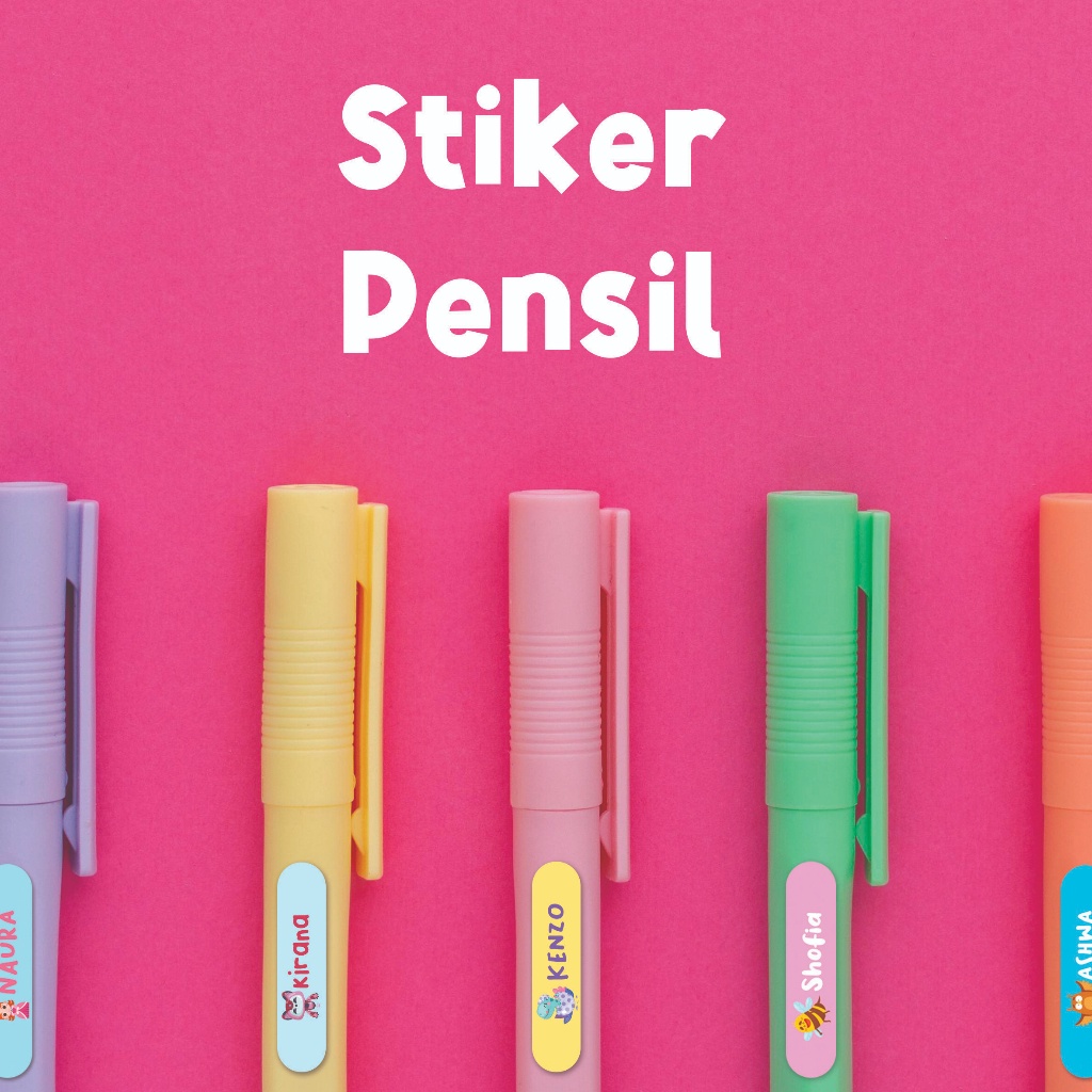 

Stiker Label Nama Pensil Waterproof Stiker Nama Ukuran Kecil