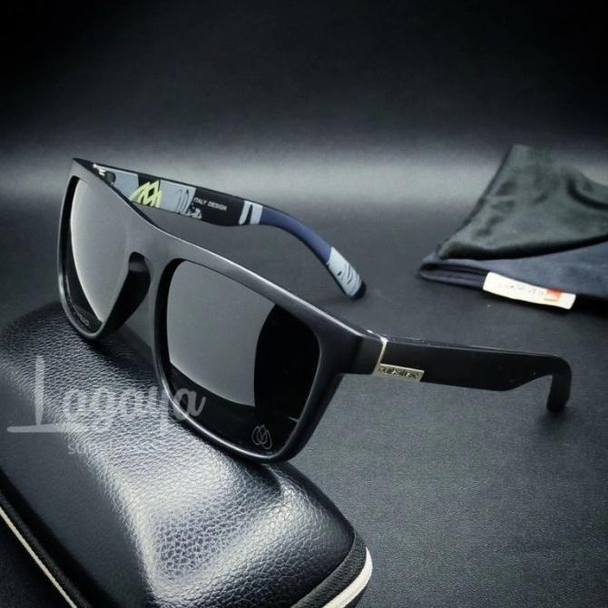 Fashion Pria New Kacamata Polarized Quiksilver Original Anti Silau Siang Dan Malam - Hitam