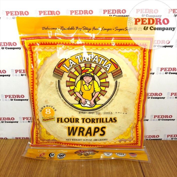 

Promo Best Seller La tapatia tortilla flour size wrap 408 gram - tortilla plain 6 inch