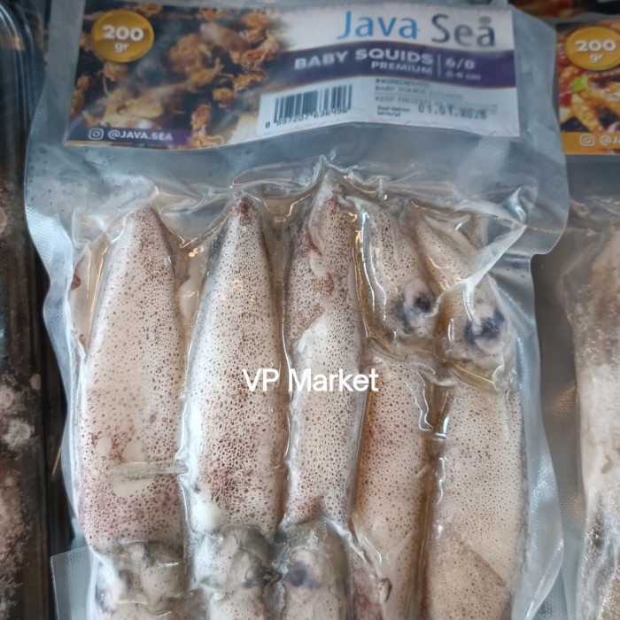 

Java Sea Baby Squid Premium 200g | Baby Cumi Utuh Sz 6/8 | Pack