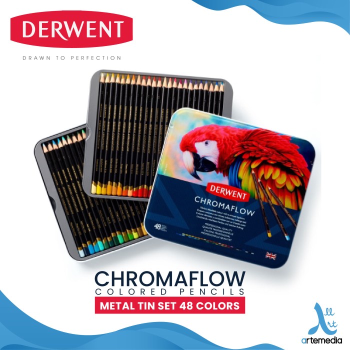 

Pensil Warna Derwent Chromaflow Pencil Color Set Metal Tin - SET 12