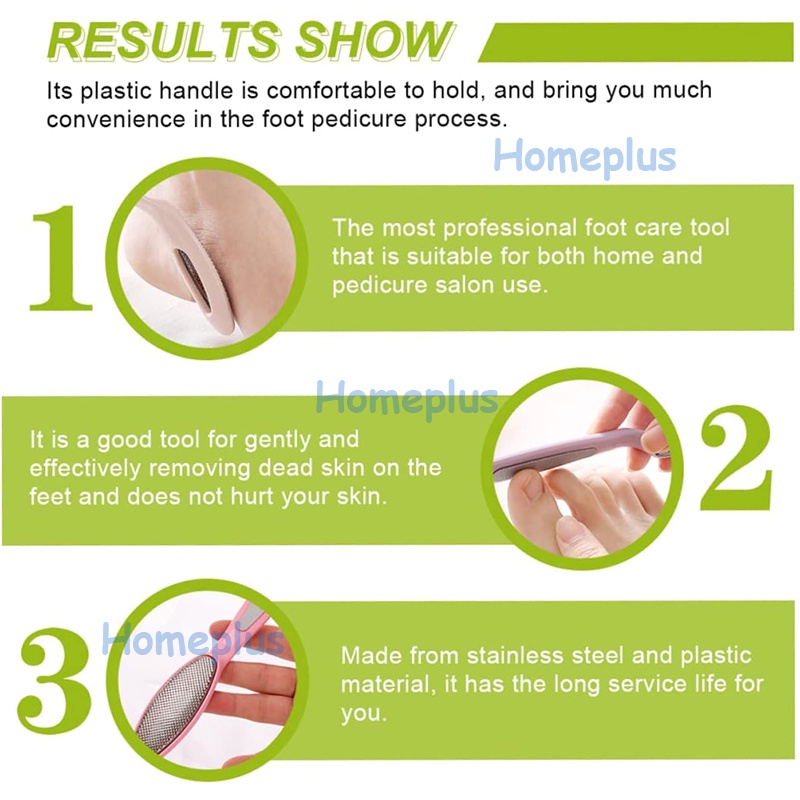 HomePlus Alat Penghalus Tumit Telapak Kaki 2Step Gerinda Kaki Berbahan Stainless Steel Alat Gosok Kaki Calluses Remover Pedicure Tools