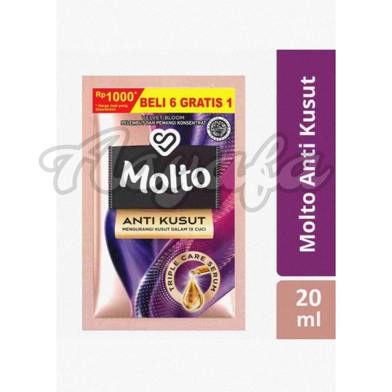 AS Molto Anti Kusut Pelembut dan Pewangi Konsentrat Sachet 18ml