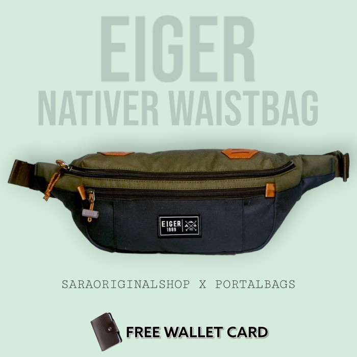 Eiger Nativer Waistbag Tas Selempang Pria Original