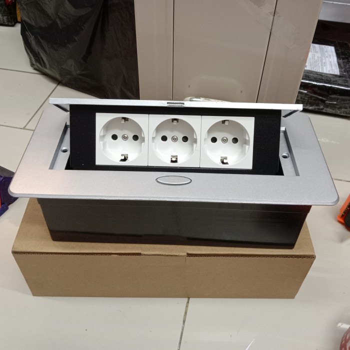 STOP KONTAK MEJA MEETING TANAM 3 SOCKET POWER 2 STOP USB MULTIMEDIA - 3 lubang 13