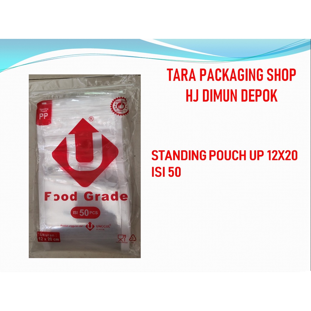 PLASTIK STANDING POUCH 12X20 CM isi 50 pcs