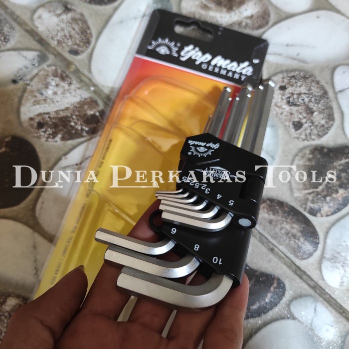 Kunci L Set Tjap Mata Long 9 Pcs SNCM Wrench Set