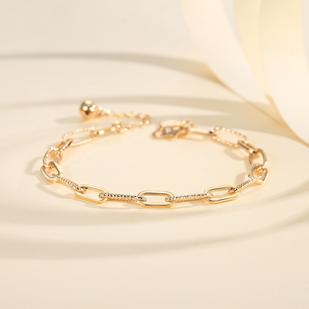 Termurah Lanme Jewelry Gelang Wanita Titanium Emas Anti Karat Aksesoris Fashion Gelang Wanita Rantai