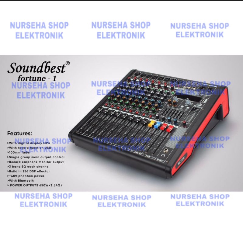 Power Mixer soundbest 8 channel Fortune 1 original garansi resmi