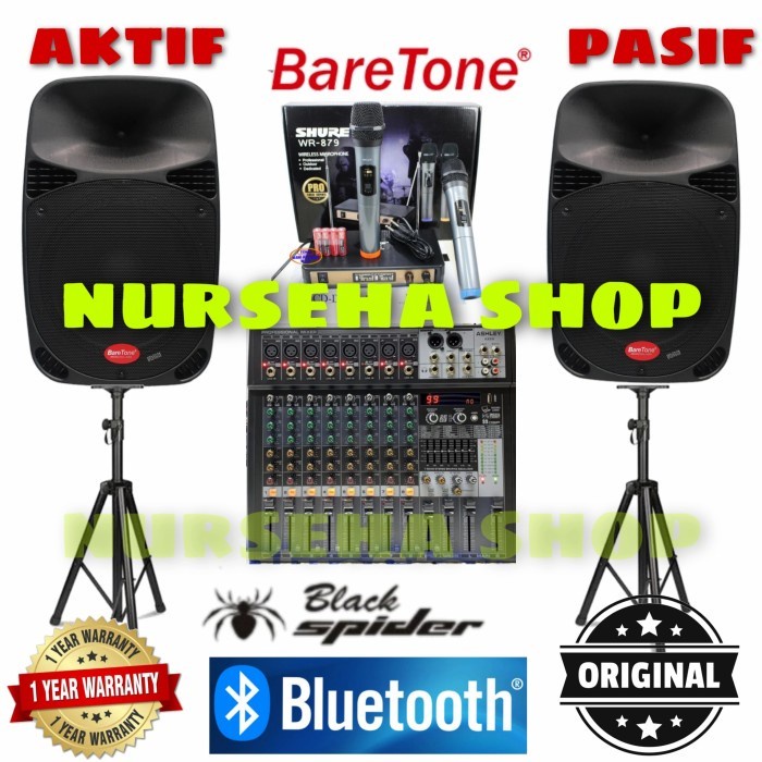 Paket Speaker Aktif Pasif Baretone 15 inch Paket Sound System ORI