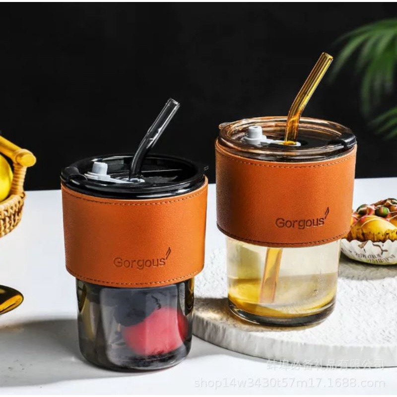 GELAS TUMBLR AESTHETIC / Gelas kaca korea /  gelas tumbler kaca viral