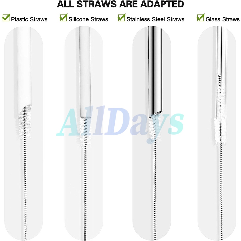 SIKAT PEMBERSIH SEDOTAN STAINLESS STEEL BRUSH STRAW STAIN LESS BENGKOK LURUS SIKAT SEDOTAN