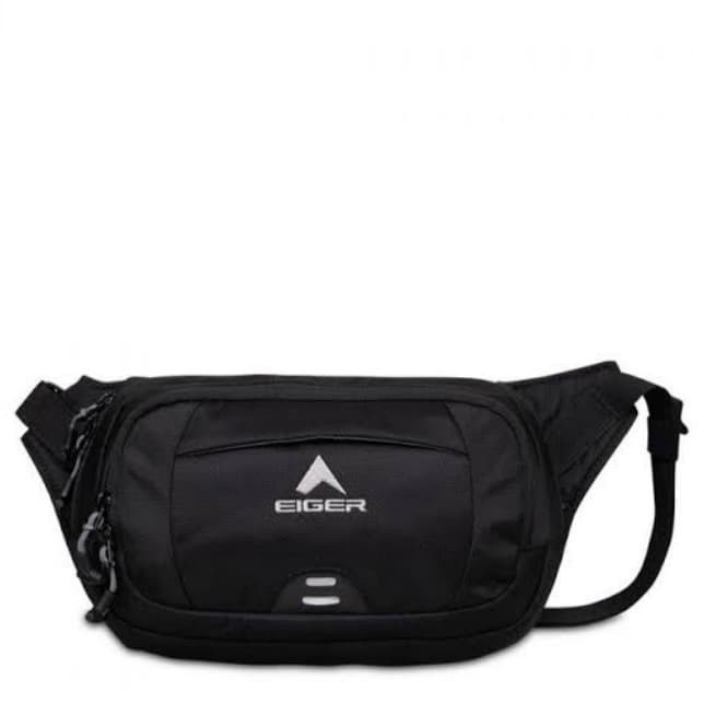 tas slempang EIGER WALL RUN waist bag tas pinggang pria wanita outdoor - Hitam
