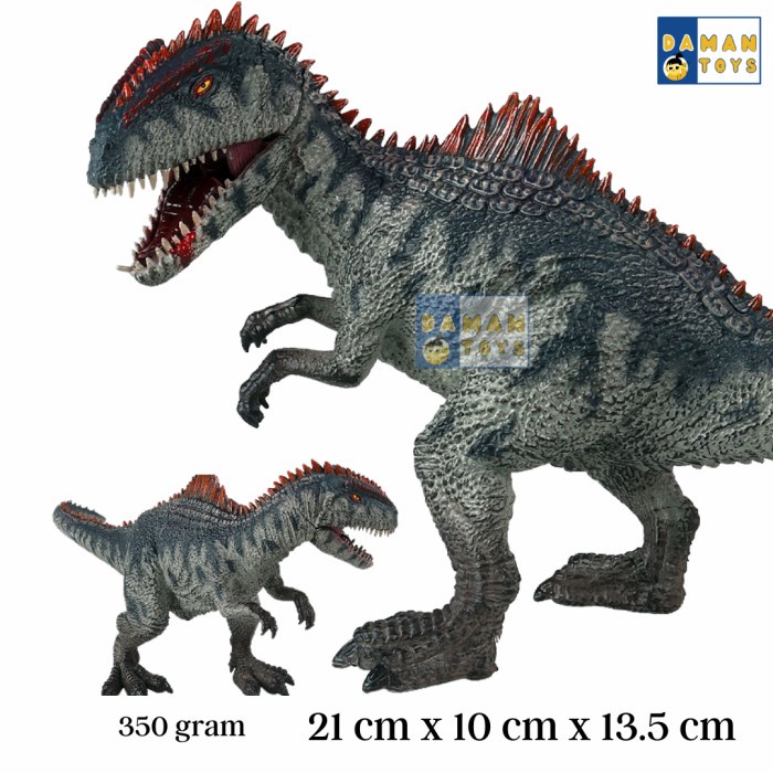 giganotosaurus figure dinosaurus jurassic mainan world pajangan