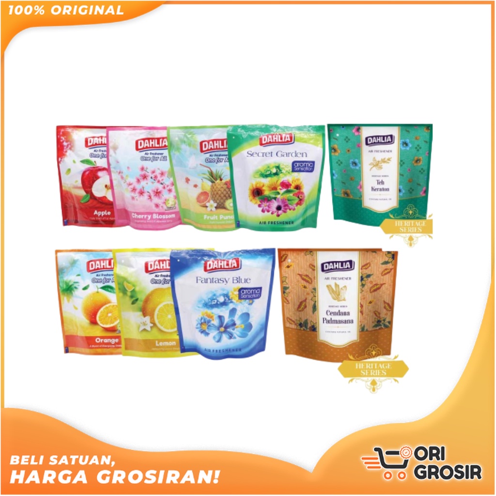 ORI Grosir Dahlia Air Freshener All In One DAHLIA Air Freshener One For All Pengharum Ruangan 75gr