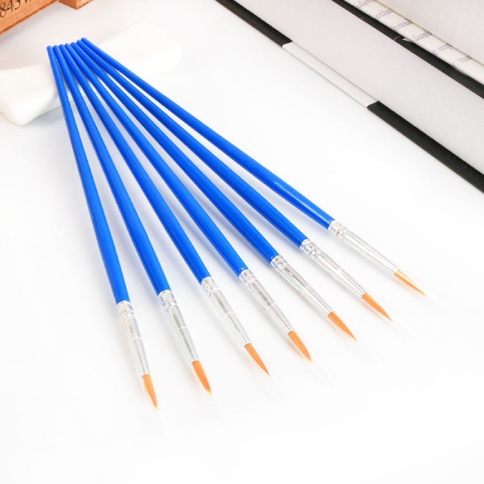 

[SL-0927] [ GROSIR ] Kuas lukis 50pcs grosir / Kuas / Nylon Round Flat Brush Tip - Round (50pcs)