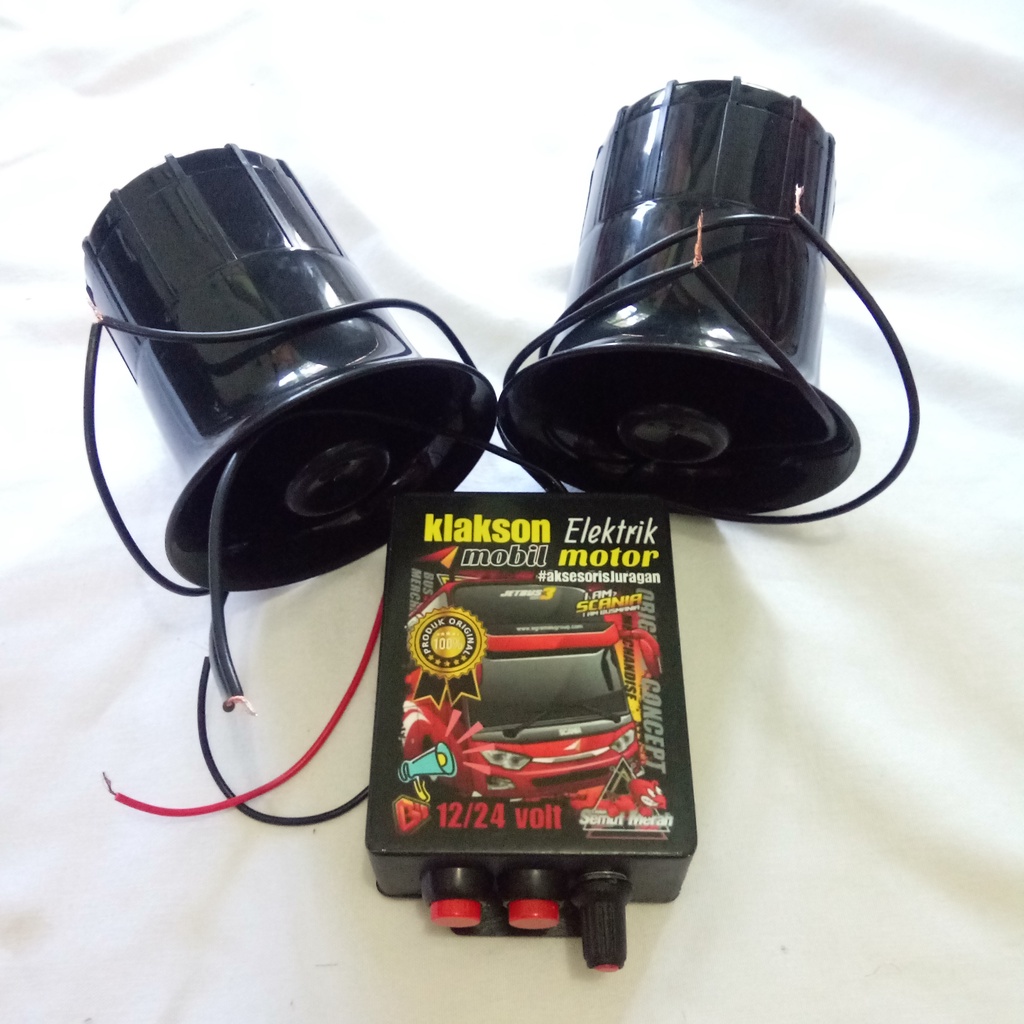 Ay00 PROMO Klakson Telolet Basuri 24 Volt 24v 12 Volt 12v Bis Bus Truk Canter ELF Klakson Toa