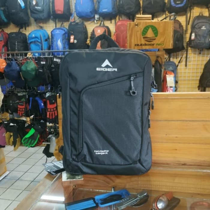 Tas Laptop Eiger Trilogic Navigator Ransel Daypack Pria Wanita Origina - black