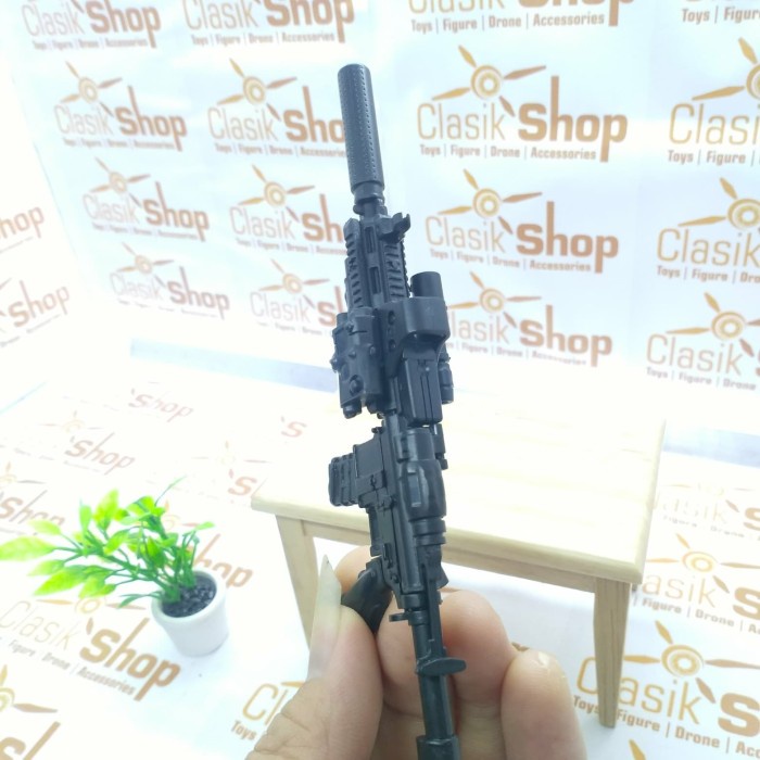 miniatur senjata Gun 1:6 HK416 weapon cocok untuk HOT Toys Gundam