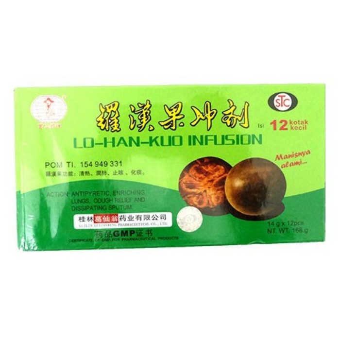 LO HAN KUO INFUSION/LUO HAN KUO/LUO HAN GUO (PEREDA PANAS DALAM/BATUK/SAKIT TENGGOROKAN)