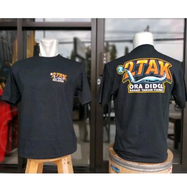 T-SHIRT KAOS 2TAK ORA DIDOL - KAOS PRIA - KAOS WANITA - KAOS RACING - KAOS ANAK MOTOR 2 TAK Hitam Ka