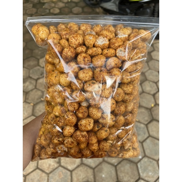 

Krupuk bakso ikan tenggiri pedas daun jeruk 1kg