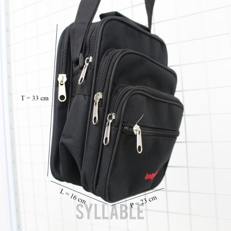 Tas Selempang Pria Resleting Banyak Bodystart Body Start/ Style Pro