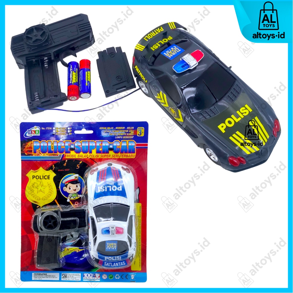 MAINAN ANAK MOBIL SEDAN SPORT POLICE REMOT CONTROL BATERAI R/C MAINAN ANAK-ANAK CEWEK COWOK MURAH MA