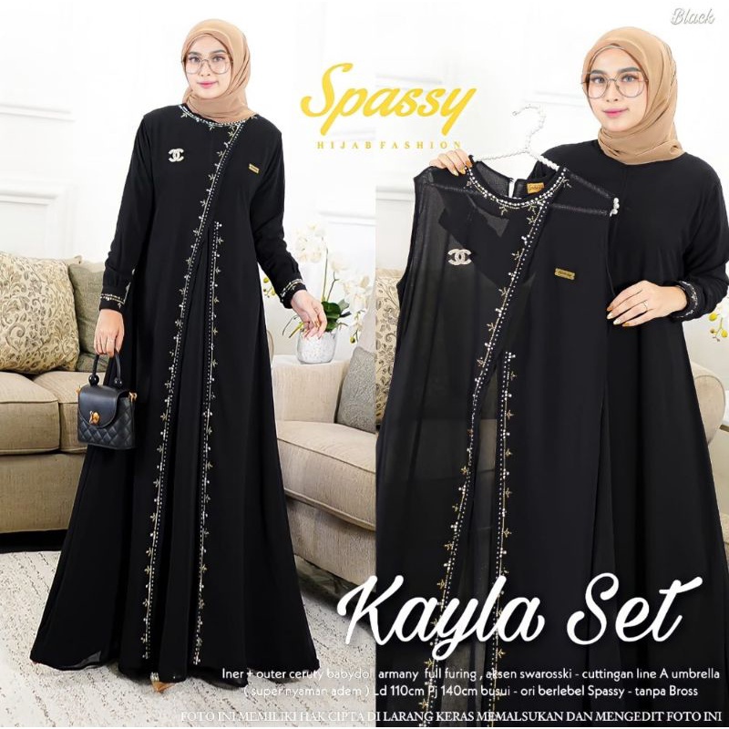BAJU PESTA WANITA PREMIUM DRESS MAXI KAYLA SET MAXY  (RESTOCK)