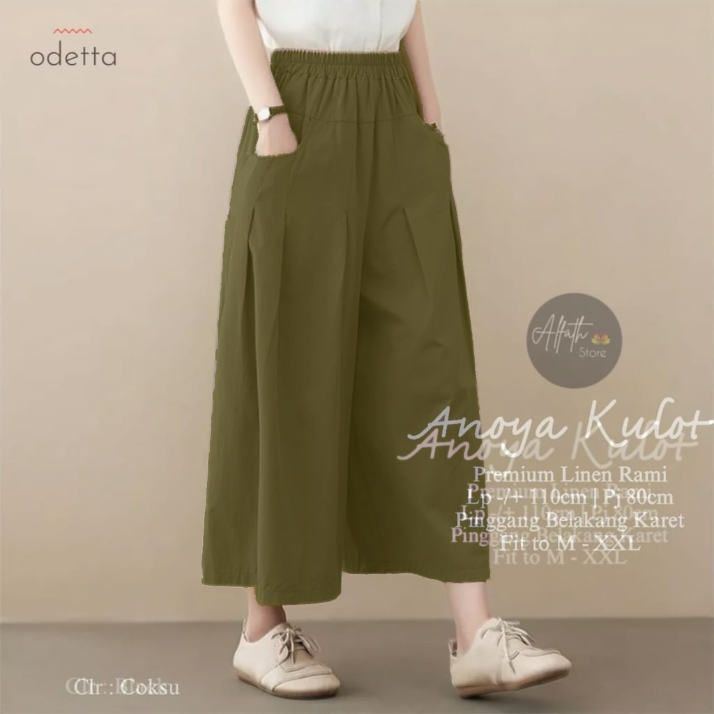Kulot Panjang Payung Bahan Katun Cigaret Tebal KULOT ANOYA