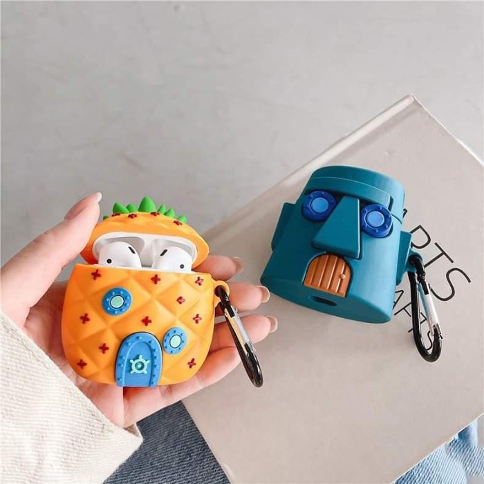 Airpods Case Spongebob Squidward House Gen 1 2 3 PRO Soft Silicone