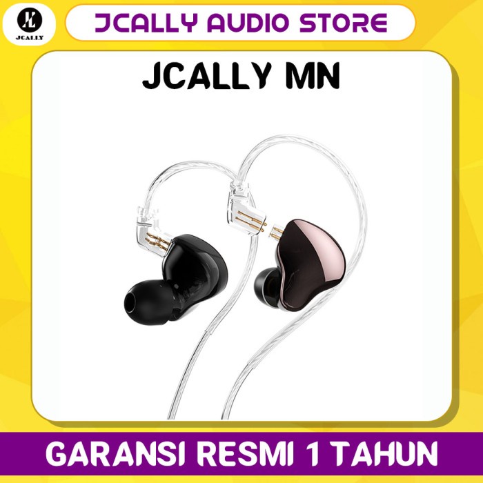 Terlaris ✨-JCALLY MN In Ear Monitor Earphone Stereo Headset Headphone Gaming - Gun Silver