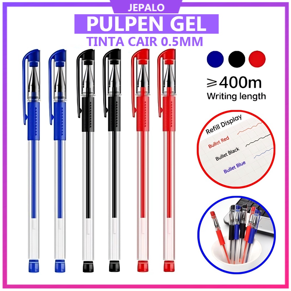 

Pulpen Gel Alat Tulis Pena 0.5mm Standar Pulpen Tinta Cair / Pulpen Hitam Merah Biru 0,5mm/ Pen Gel Mini/ Pena Jel Kepala Mata Jarum / Jepalo Shop Makassar