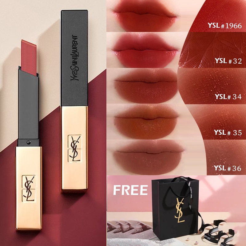 【EXP 03.2026】YSL lipstik / Yves Saint Laurent rouge pur couture the slim matte lipstick  32 34 35 36