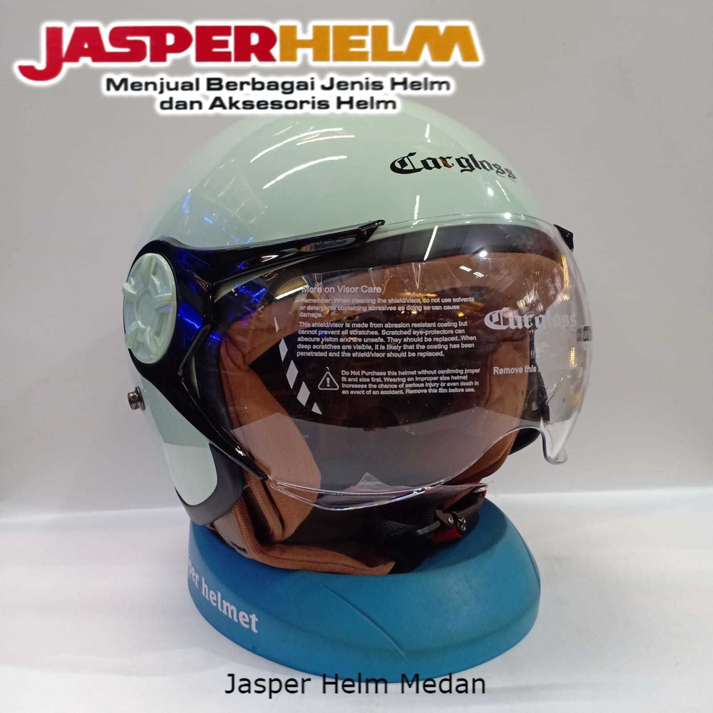 JASPER HELM MEDAN - HELM RETRO CHARGLOSS HIJAU