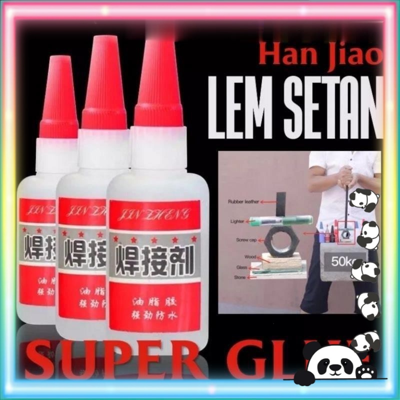 

Lem SETAN Lem Super Glue Korean Universal Welding Glue Plastic Wood Metal Rubber Tire Repair 50ml