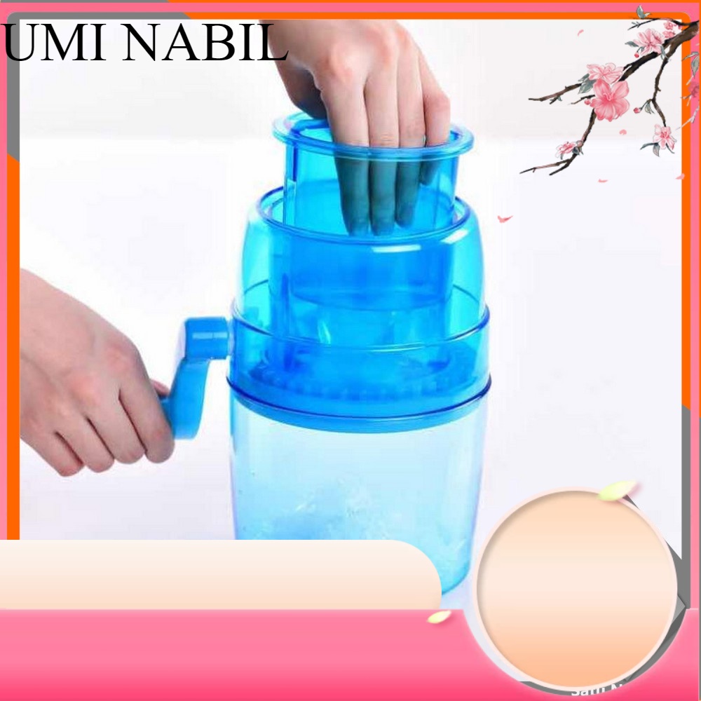 (UMI) Alat Serut Es Batu Putar Manual Ice Shaver Mini Portabel Alat Penghancur Es / Ice Crusher Seru
