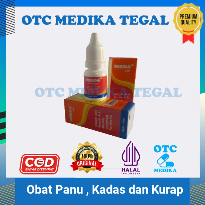 Resida cair obat panu, kadas, kurap semacam kalpanax cair