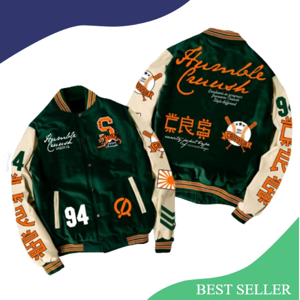 Jaket Varsity Jacket Baseball Original Distro Pria Wanita Size M L XL XXL/Grey