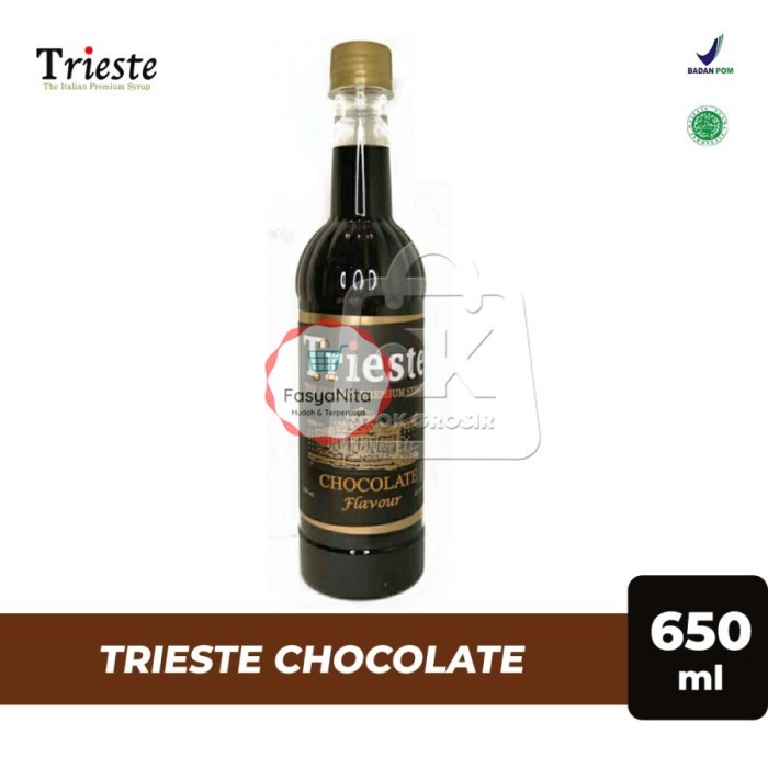 

Chocolate Syrup Trieste / Sirup Trieste Coklat (Botol 650ml) - FasyAnita Mart Denpasar