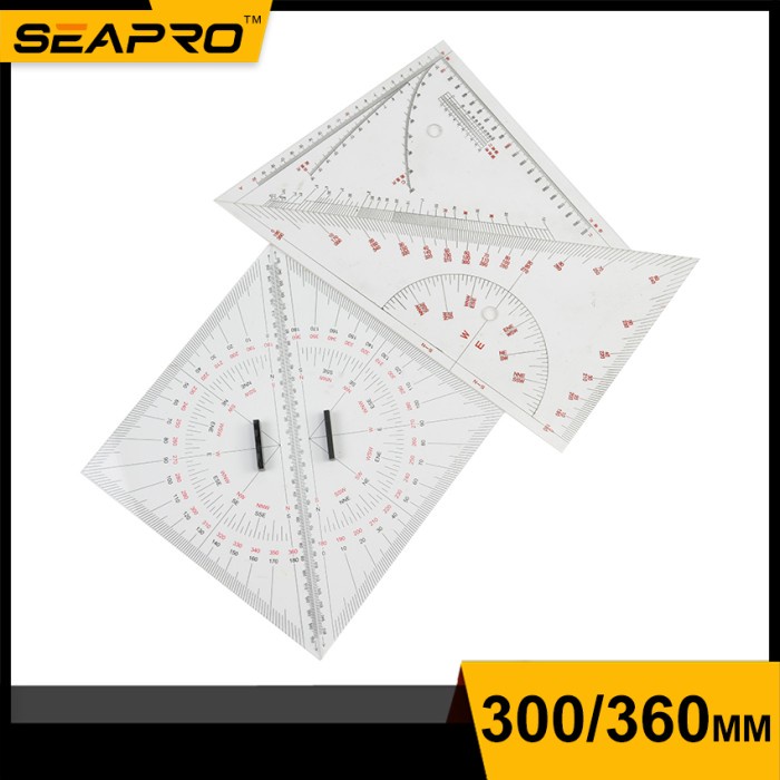 

Penggaris Segitiga / Nautical Triangle 300mm 360mm - 300mm seapro