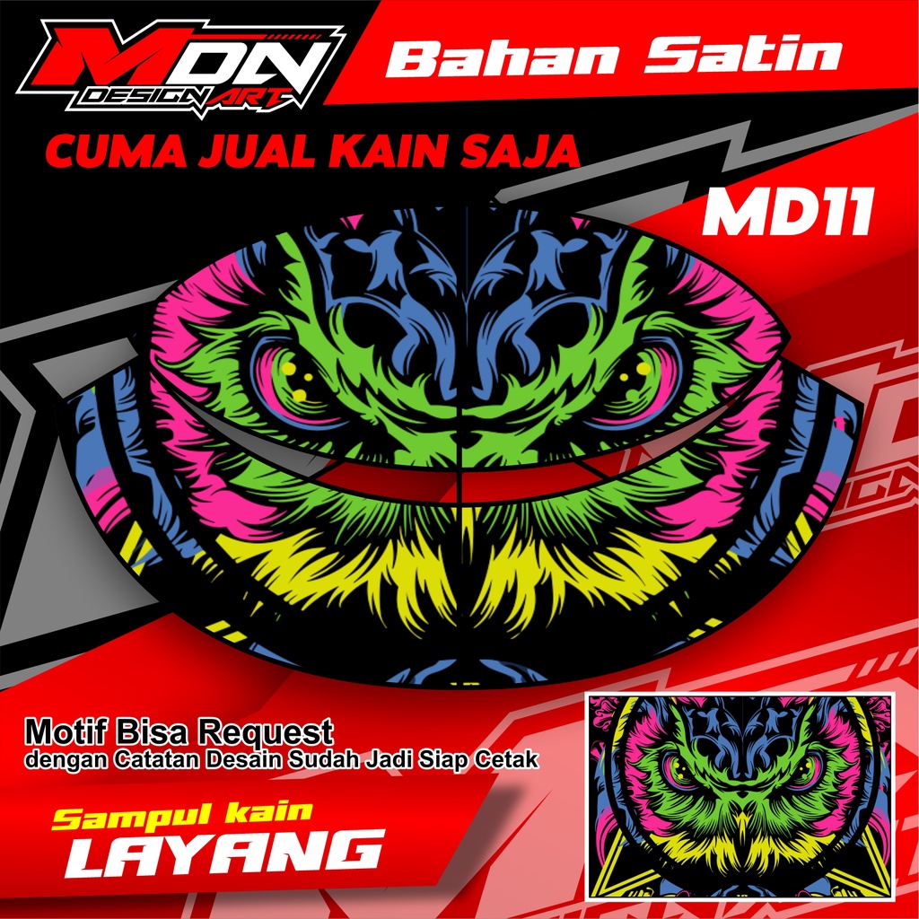 Kain Layangan Gapangan Pegon Lembaran Full Printing Bahan Satin High Quality