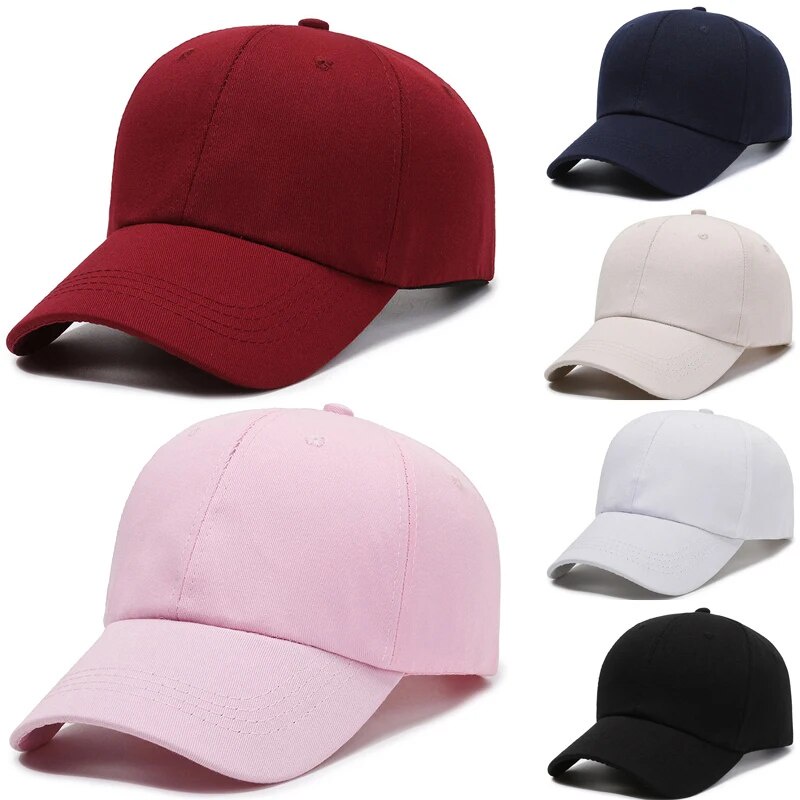 Topi bisbol 2023 warna polos pria kepala besar katun lembut topi Snapback olahraga ukuran besar topi