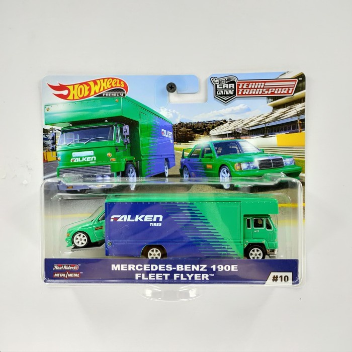 HOT WHEELS TEAM TRANSPORT MERCEDES BENZ FLEET FLYER FALKEN HWSTT08 ---Ready Stock----
