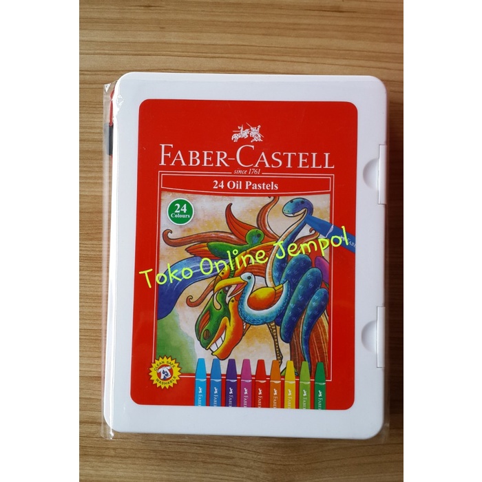 

[New] isi 24 warna crayon Faber Castell Original oil pastels krayon liburan